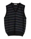 Lemaire V-neck Pattern Vest In Blue