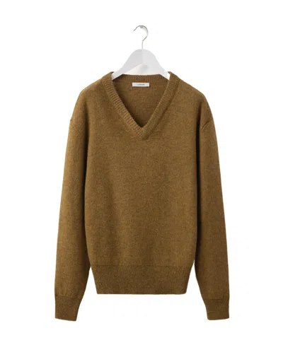Lemaire V-neck Knitted Jumper In Brown