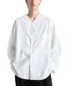Lemaire White Poplin V-neck Shirt