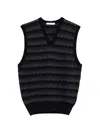 Lemaire V-neck Pattern Vest In Multi