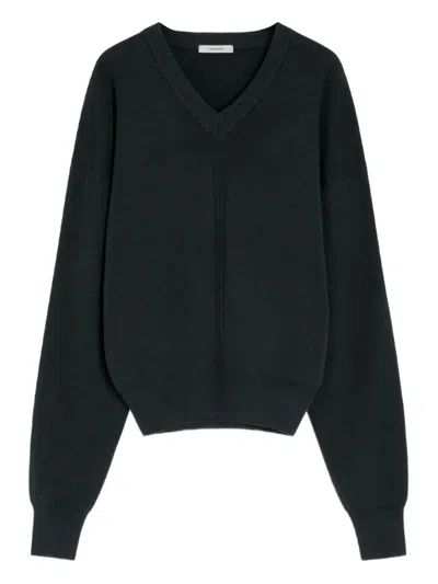 Lemaire V-neck Sweater In Black