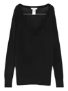 Lemaire V-neck Top In Black