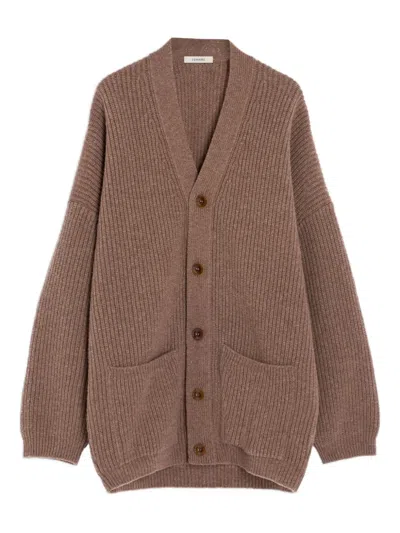 Lemaire V-neck Wool Cardigan In Neutral