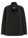 Lemaire Blouse With Drawstring Neck And Long Sleeves In Black