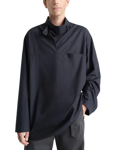 Lemaire Vareuse Pullover Shirt In Jet Black