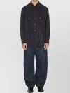 Lemaire Versatile Collar Shirt Featuring Pockets In Brown