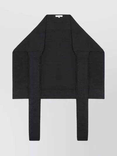 Lemaire Versatile Knitted Wool Scarf In Black
