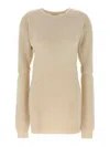 Lemaire Knitted Dress With Removable Sleeves In Neutral