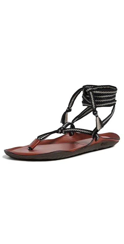 Lemaire Vibram Sandals Black / White In Multi