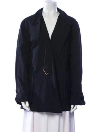 Pre-owned Lemaire Virgin Wool Coat In Black