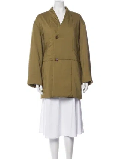 Pre-owned Lemaire Virgin Wool Coat In Green