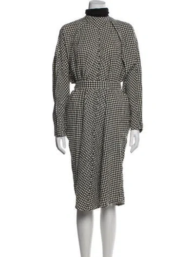 Pre-owned Lemaire Virgin Wool Knee-length Dress In Neutral