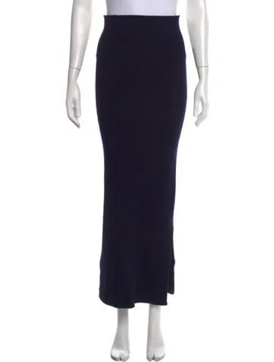 Pre-owned Lemaire Virgin Wool Long Skirt In Blue