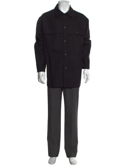 Pre-owned Lemaire Virgin Wool Long Sleeve Shirt In Black