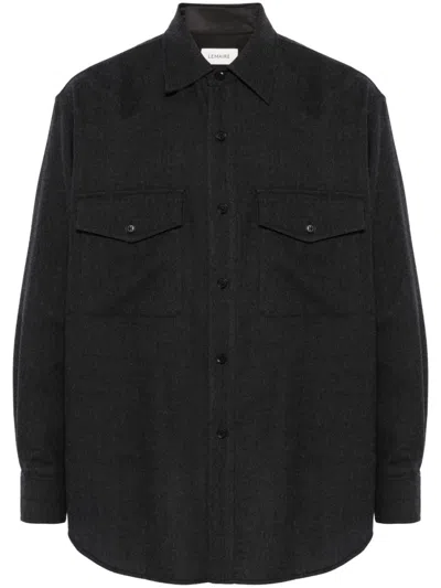Lemaire Virgin-wool Shirt In Black
