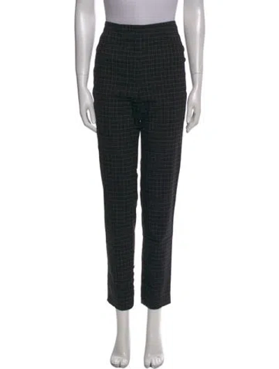 Pre-owned Lemaire Virgin Wool Straight Leg Pants In Black