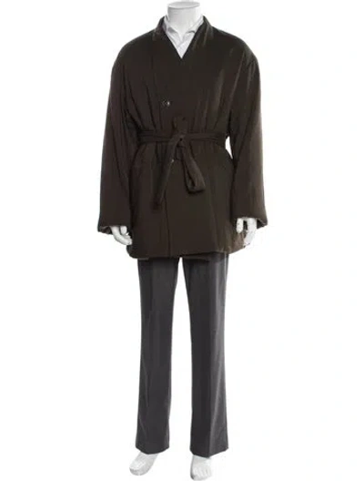 Pre-owned Lemaire Virgin Wool Trench Coat In Multi