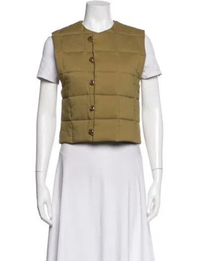 Pre-owned Lemaire Virgin Wool Vest In Green