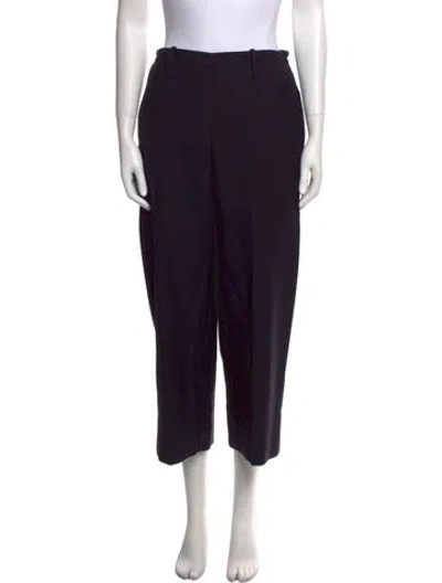Pre-owned Lemaire Virgin Wool Wide Leg Pants In Black