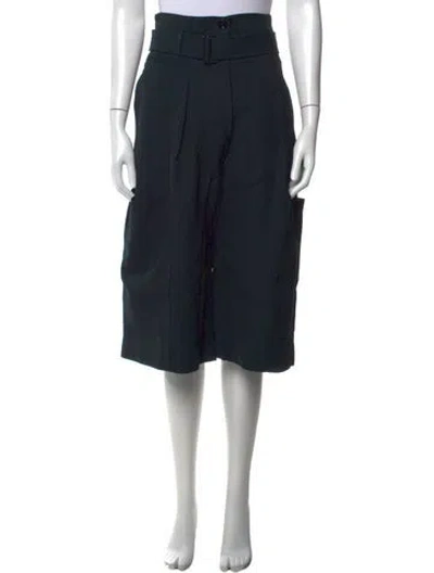 Pre-owned Lemaire Virgin Wool Wide Leg Pants In Black