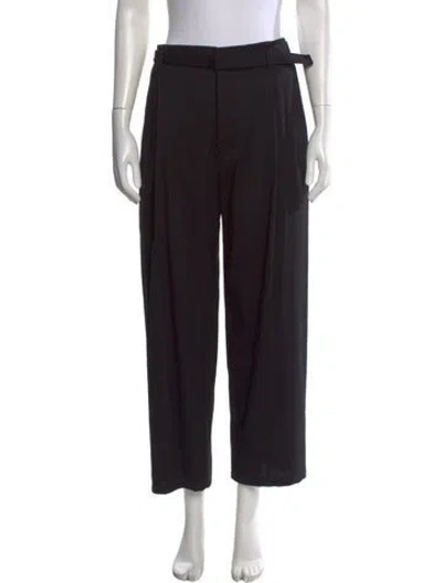 Pre-owned Lemaire Virgin Wool Wide Leg Pants In Black