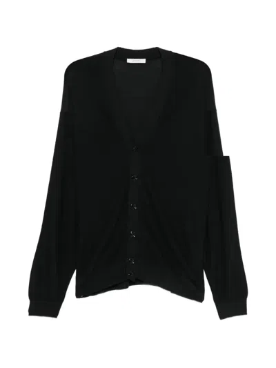 Lemaire V-neck Cardigan In Black