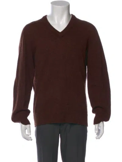 Pre-owned Lemaire V-neck Long Sleeve Pullover In Brown