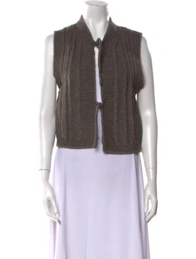 Pre-owned Lemaire V-neck Sweater In Brown