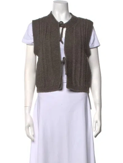 Pre-owned Lemaire V-neck Sweater In Neutrals