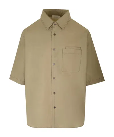 Lemaire Voile Shortsleeved Shirt In Nude