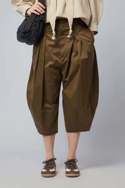 Lemaire Volume Bermudas In Brown