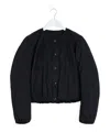 Lemaire Black Wadded Bomber Jacket In Black
