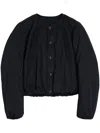 Lemaire Black Wadded Bomber Jacket In Black