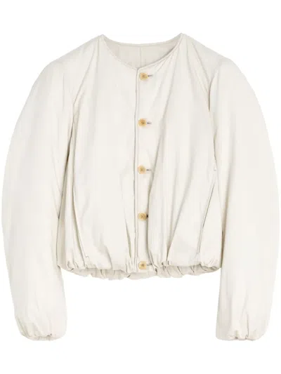 Lemaire Long Sleeve Casual Jacket In White