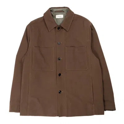 Lemaire Wadded Facing Blouson In Brown In Marrone