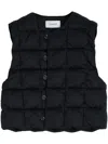 Lemaire Wadded Gilet In Black