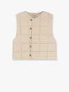Lemaire Wadded Padded Cotton Vest In White