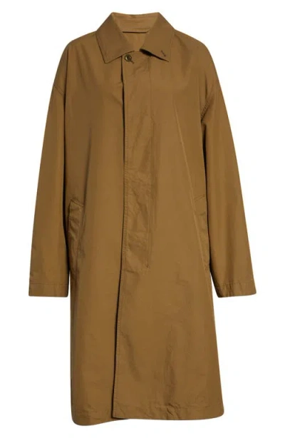 Lemaire Water Repellent Car Coat In Burgundy
