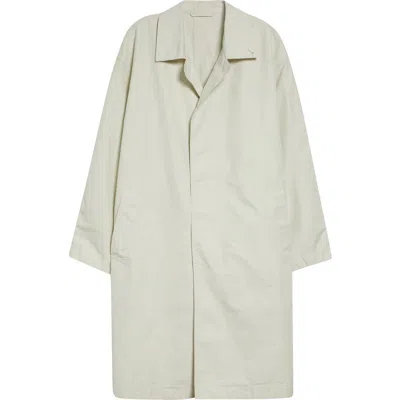 Lemaire Water Resistant Cotton Car Coat In White