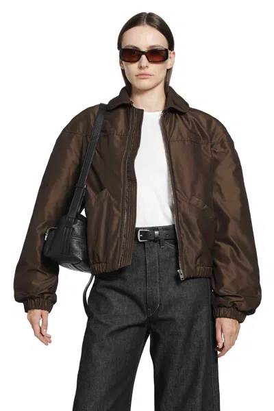 Lemaire Water-repellent Quilted Blouson In Brown