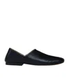 Lemaire Folding-heel Leather Slippers In Black