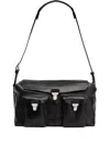 Lemaire Weekend Gear Leather Crossbody Bag With Pockets In 黑色
