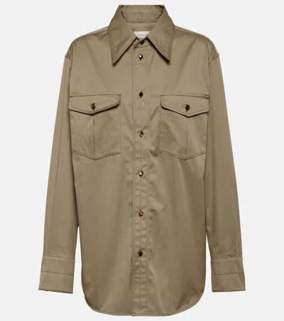 Lemaire Brown Western Shirt In Br419 Squirrel Brown