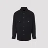 Lemaire Western Shirt With Pointed Collar And Pockets In Black