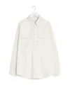 Lemaire Fabric Shirts In Milky White