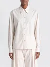 Lemaire Classic Cotton And Silk Shirt In White
