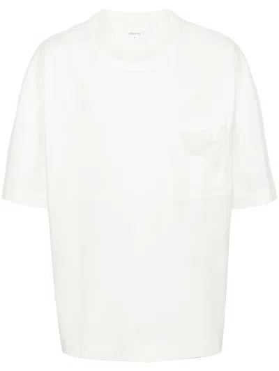 Lemaire Chest-pocket Jersey T-shirt In Neutrals