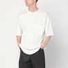 Lemaire T-shirt With Round Neck And Short Sleeves In White