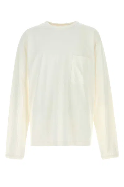 Lemaire White Cotton T-shirt In Neutral