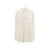 Lemaire Long-sleeve Cotton Shirt In White